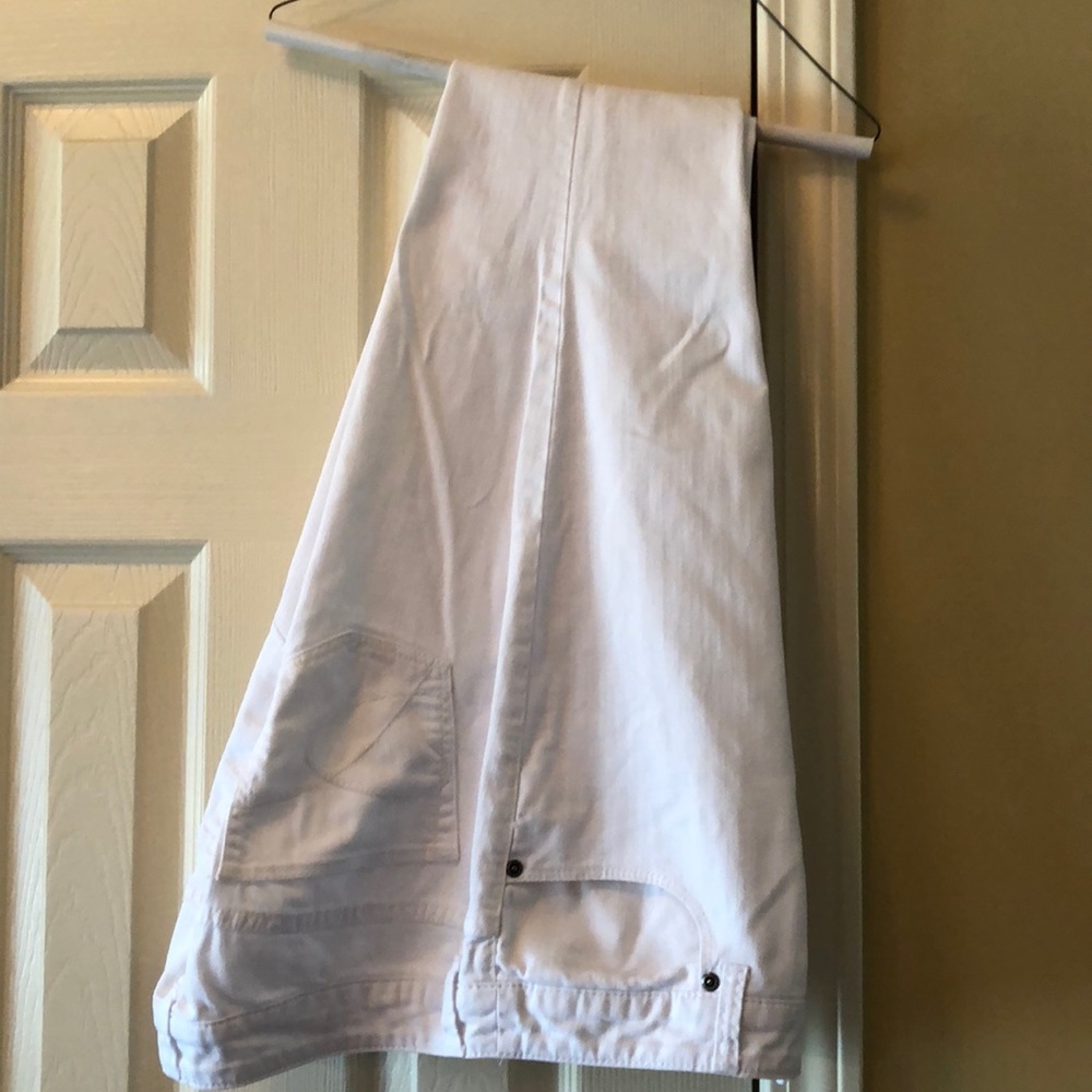 Chico’s white platinum denim jeans